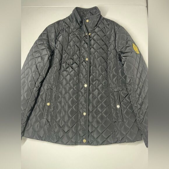 Ralph Lauren Quilted Mockneck Jacket Size M Black - Picture 9 of 12
